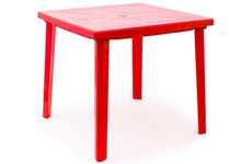 Стол пластиковый квадратный, арт. 51-130-0019-kv-pr-krasnyj