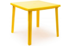Стол пластиковый квадратный, арт. 51-130-0019-kv-pr-zheltyj