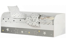 Детская кровать КРП-01 Трио (белая-звёздное детство)