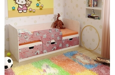 Кровать детская Минима (дуб атланта-хеллоу китти)