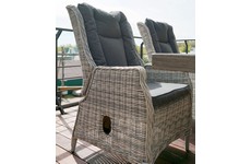 Кресло с подушкой плетеное Верона (регулируемая спинка)