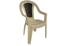 Пластиковое кресло Элен (бежево-коричневый)