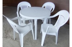 Пластиковый стол Ривьера D 900 мм (белый)