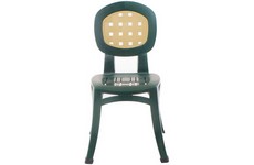 Пластиковый стул Цертоса (зеленый с бежевой вставкой)