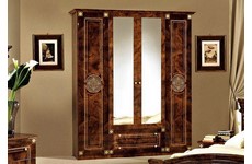Шкаф для одежды Рома 4-х дверный с зеркалами (цвет: орех глянец)