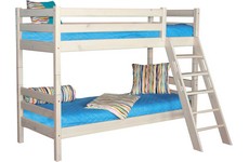 Кровать детская Соня 10 с наклонной лестницей 80х190 см (белая)