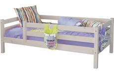 Кровать детская Соня 3 с защитой по периметру 80х190 см (белая)