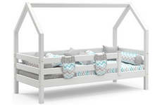 Детская кровать-домик Соня 80х190 см (белый полупрозрачный)