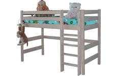 Кровать детская Соня 5 с прямой лестницей 80х190 см (белая)
