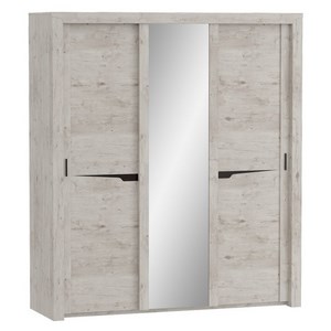 Шкаф 3-х дверный с зеркалом Соренто (дуб бонифаций)