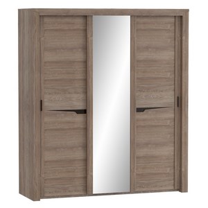 Шкаф 3-х дверный с зеркалом Соренто (дуб стирлинг)