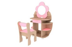 Комплект детский Ромашка розовый (трюмо и стул)