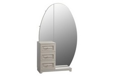 Шкаф комбинированный для одежды с зеркалом для спальни Белла