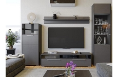 Набор мебели для гостиной Наоми №4, цвет: каркас - фон серый, фасад - джут