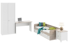 Стандартный набор мебели для детской Ривьера, цвет: каркас - дуб бонифацио, фасад - белый