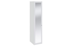 Шкаф для белья с одной дверью с зеркалом Ривьера, цвет: каркас/фасад - белый